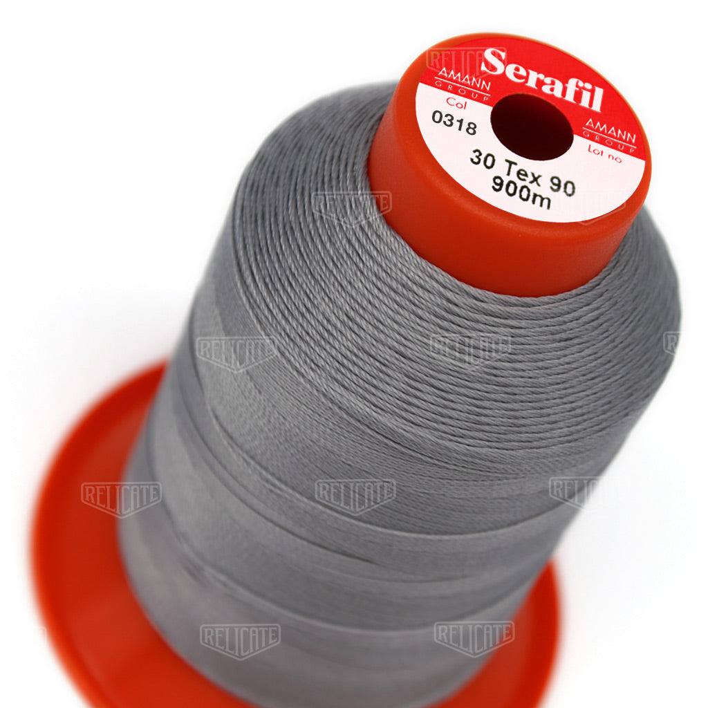Greys/Blacks Serafil Thread 30 (TEX 90) 0318 - Relicate Leather Automotive Interior Upholstery