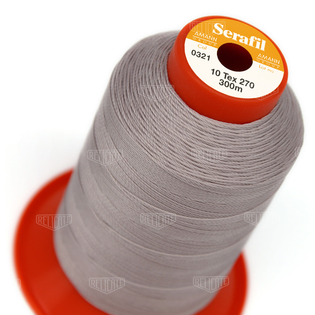 Greys/Blacks Serafil Thread 10 (TEX 270) 0321 - Relicate Leather Automotive Interior Upholstery