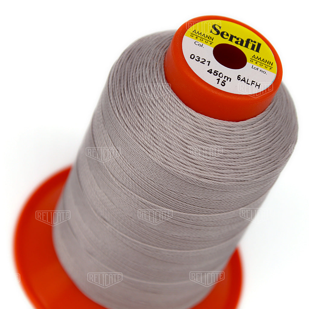 Greys/Blacks Serafil Thread 15 (TEX 210) 0321 - Relicate Leather Automotive Interior Upholstery