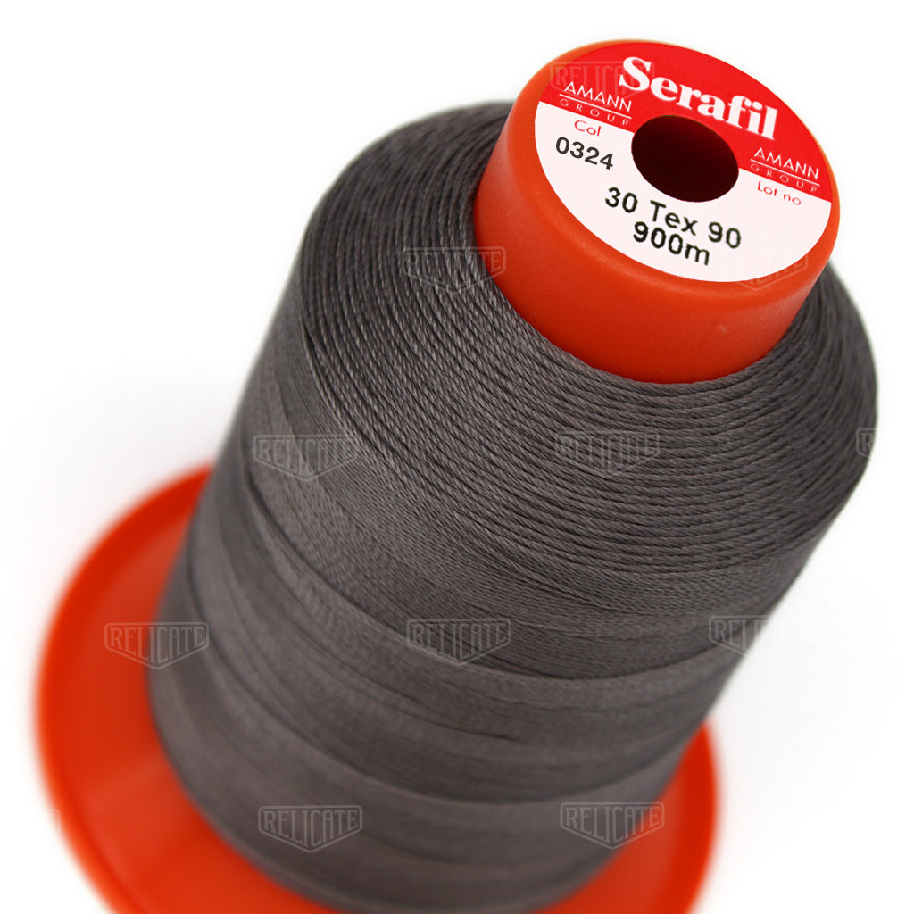 Greys/Blacks Serafil Thread 30 (TEX 90) 0324 - Relicate Leather Automotive Interior Upholstery