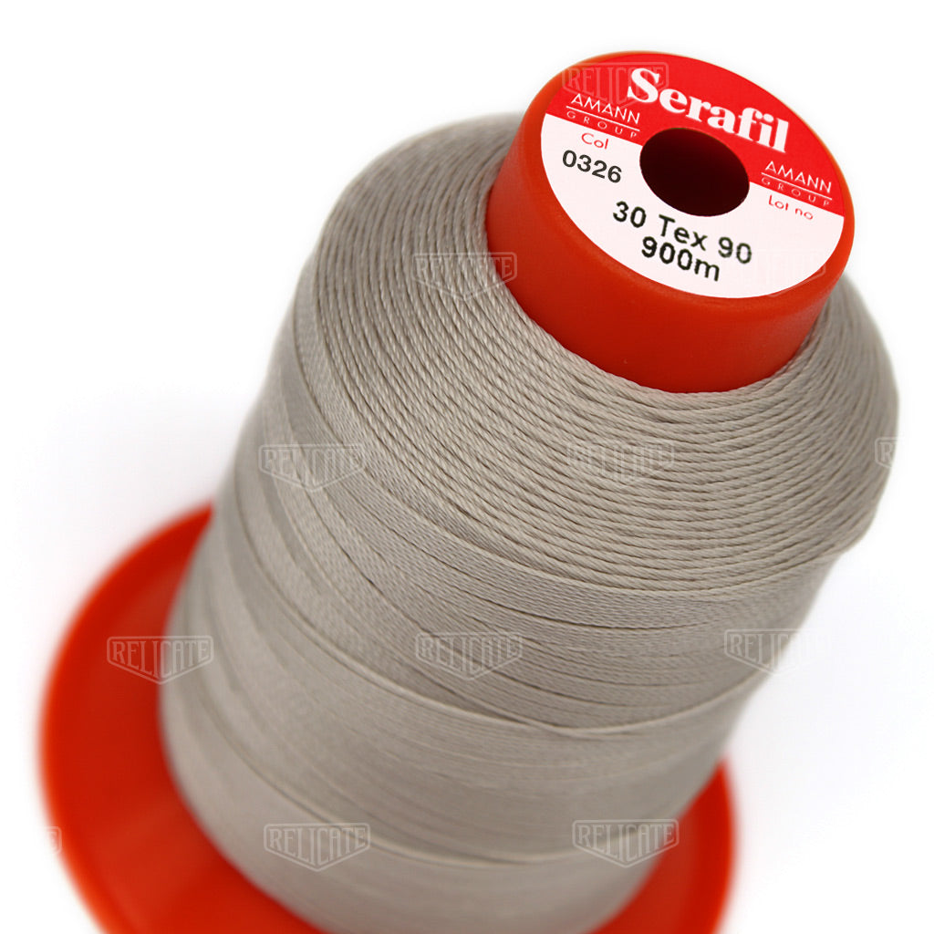 Whites/Browns Serafil Thread 30 (TEX 90) 0326 - Relicate Leather Automotive Interior Upholstery