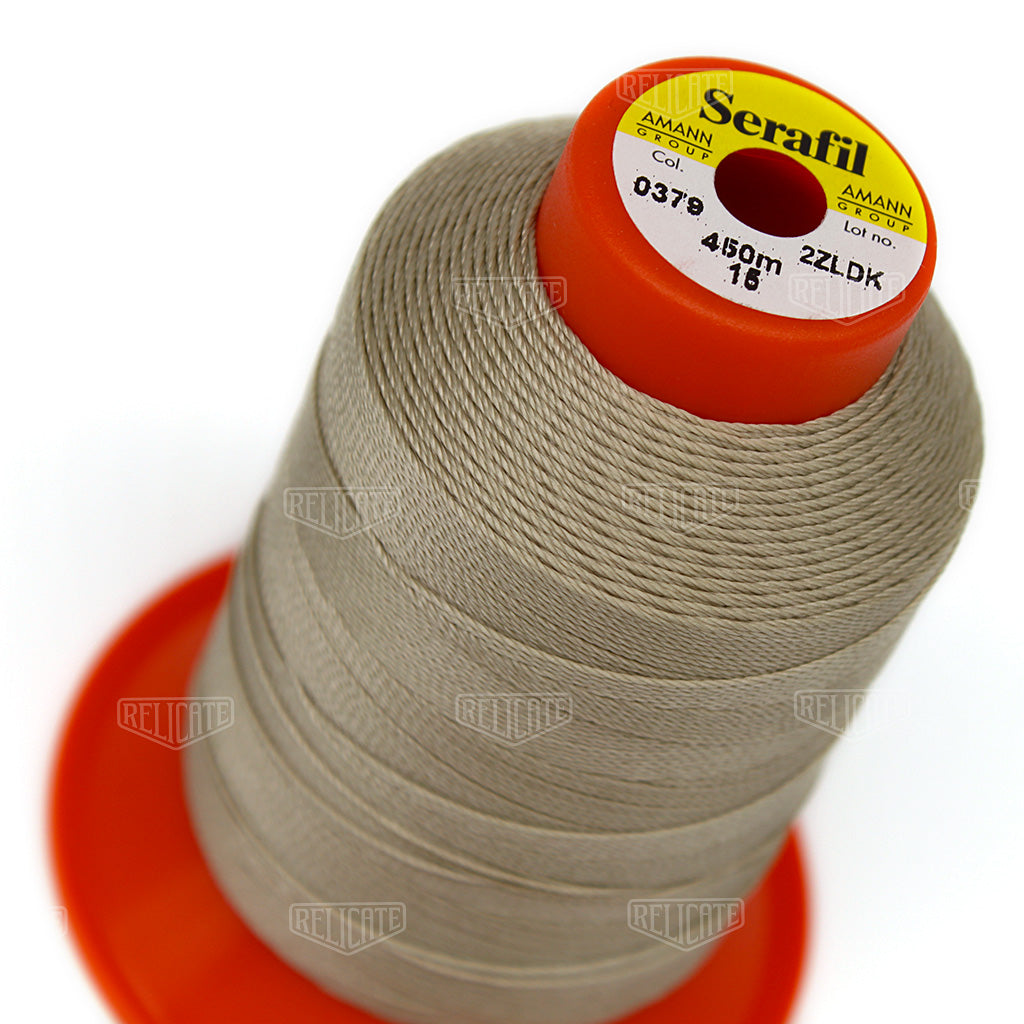 Whites/Browns Serafil Thread 15 (TEX 210) 0379 - Relicate Leather Automotive Interior Upholstery