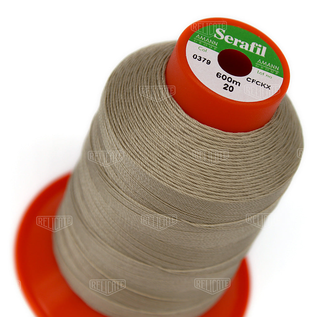 Whites/Browns Serafil Thread 20 (TEX 135) 0379 - Relicate Leather Automotive Interior Upholstery