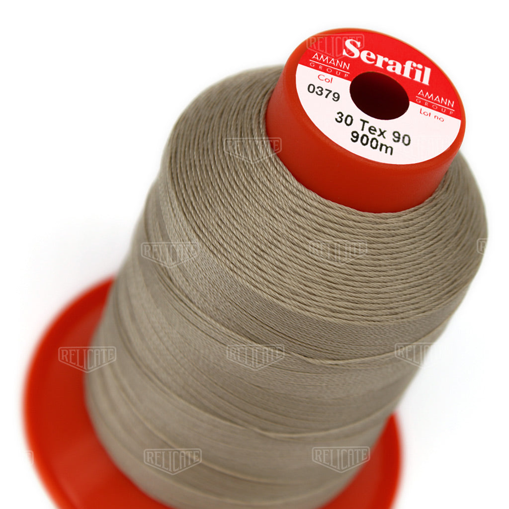 Whites/Browns Serafil Thread 30 (TEX 90) 0379 - Relicate Leather Automotive Interior Upholstery