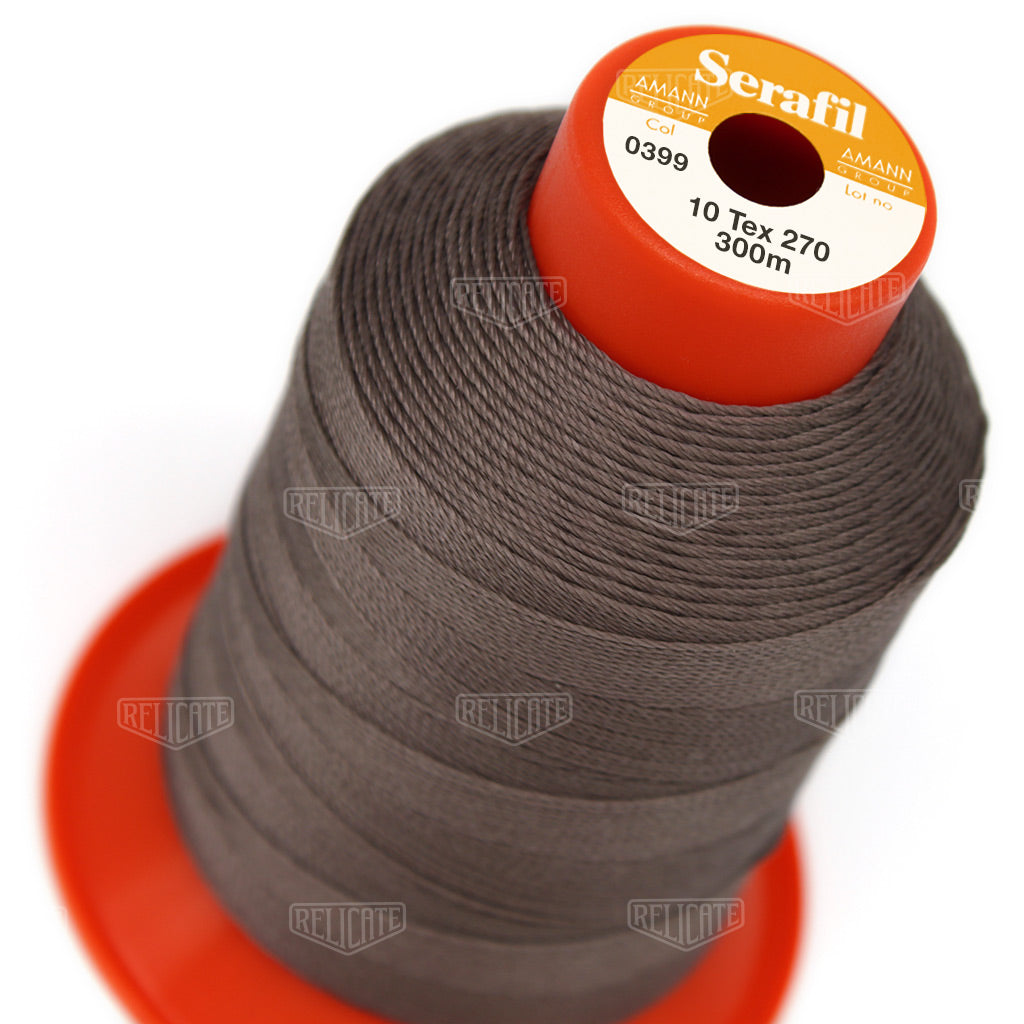 Whites/Browns Serafil Thread 10 (TEX 270) 0399 - Relicate Leather Automotive Interior Upholstery