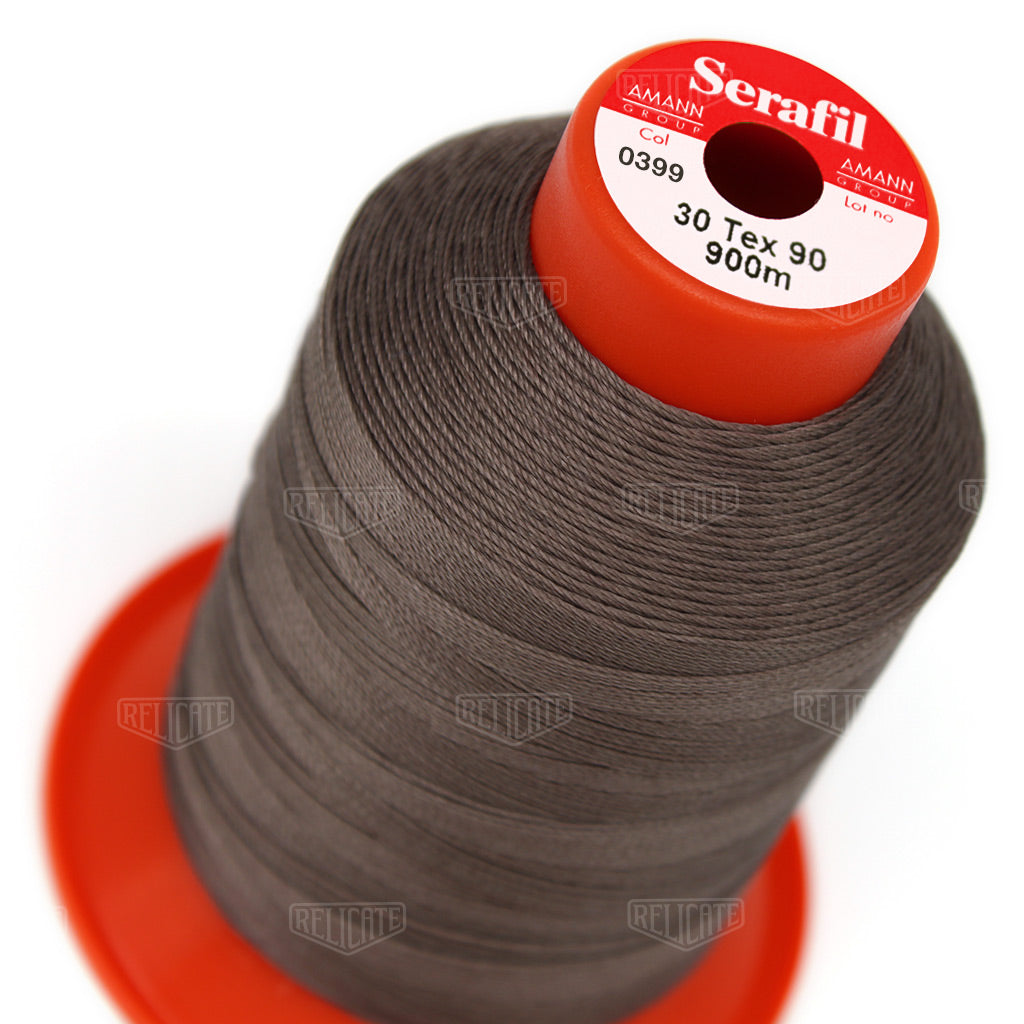 Whites/Browns Serafil Thread 30 (TEX 90) 0399 - Relicate Leather Automotive Interior Upholstery