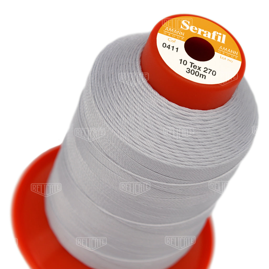 Greys/Blacks Serafil Thread 10 (TEX 270) 0411 - Relicate Leather Automotive Interior Upholstery