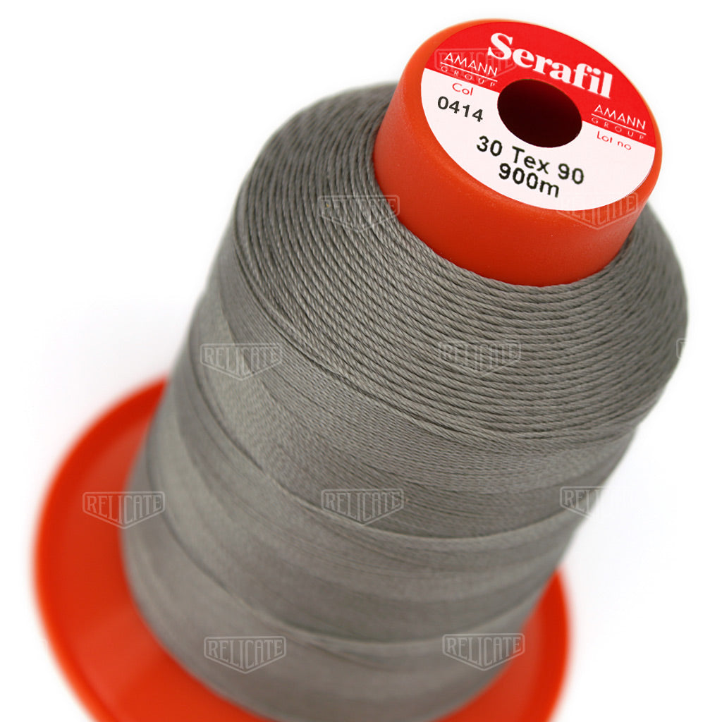 Greys/Blacks Serafil Thread 30 (TEX 90) 0414 - Relicate Leather Automotive Interior Upholstery