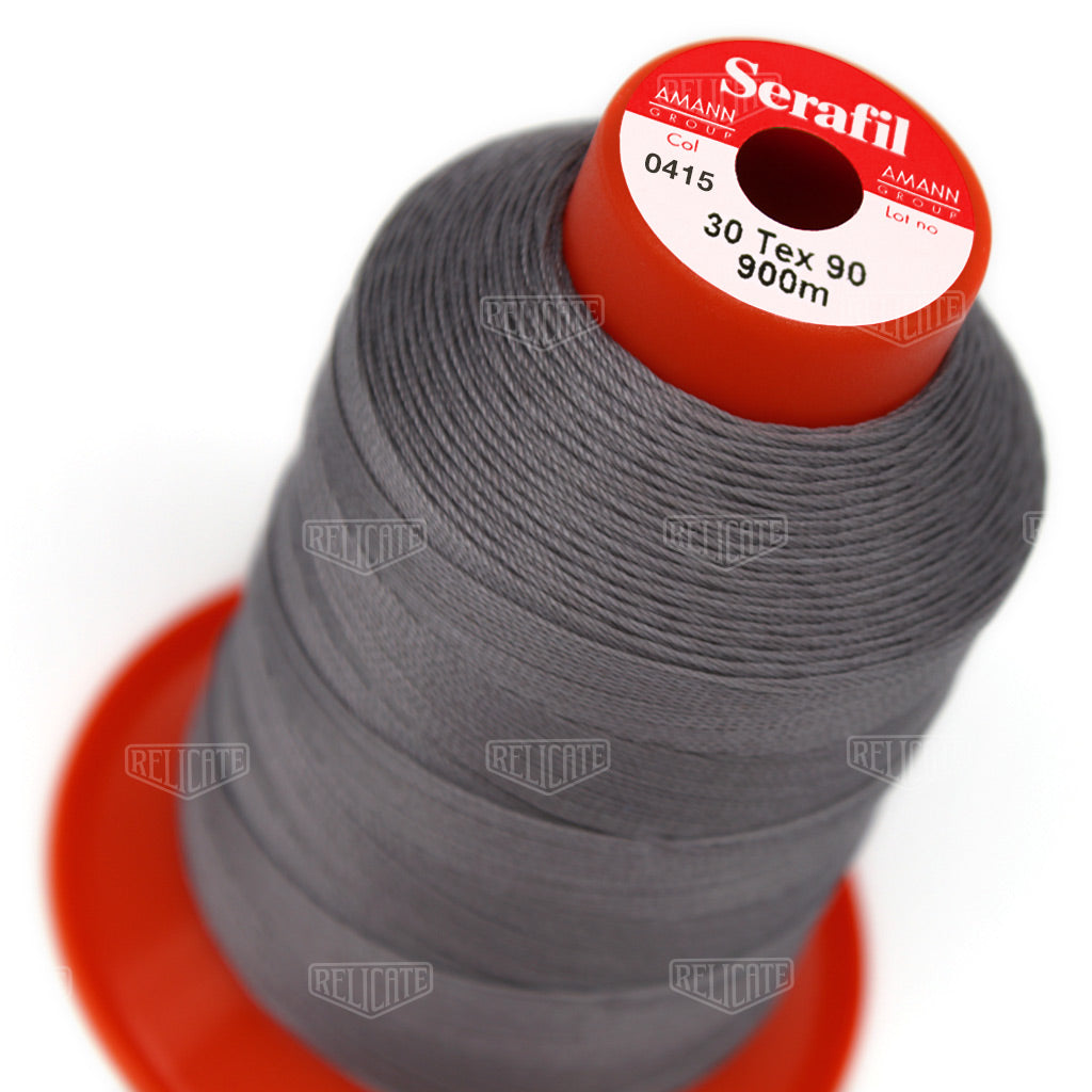 Greys/Blacks Serafil Thread 30 (TEX 90) 0415 - Relicate Leather Automotive Interior Upholstery