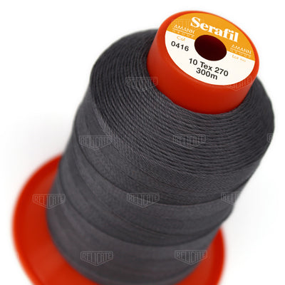 Greys/Blacks Serafil Thread 10 (TEX 270) 0416 - Relicate Leather Automotive Interior Upholstery