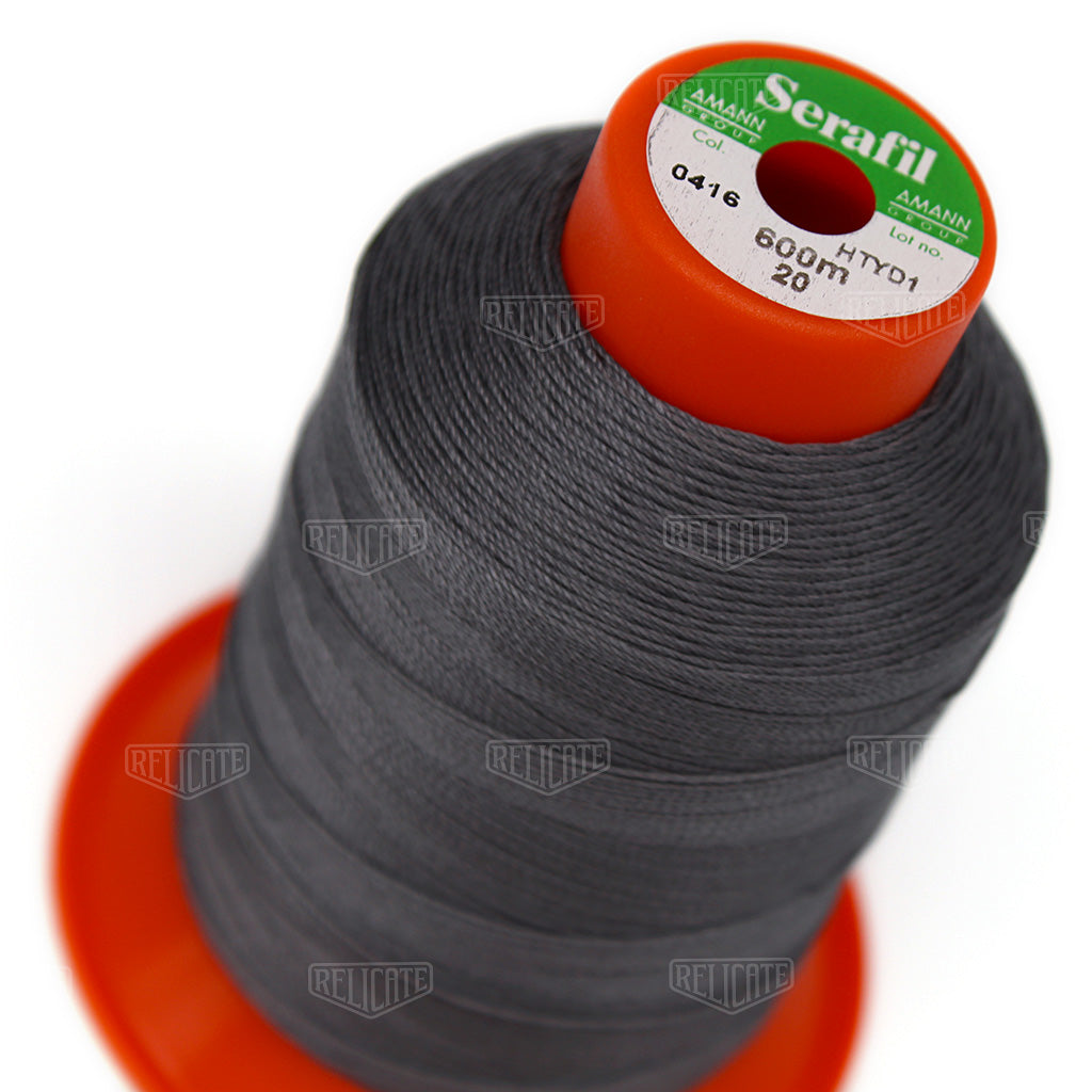 Greys/Blacks Serafil Thread 20 (TEX 135) 0416 - Relicate Leather Automotive Interior Upholstery