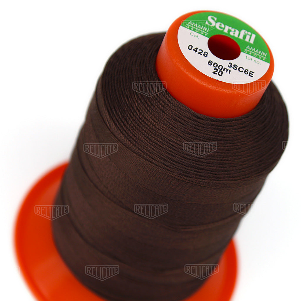 Whites/Browns Serafil Thread 20 (TEX 135) 0428 - Relicate Leather Automotive Interior Upholstery