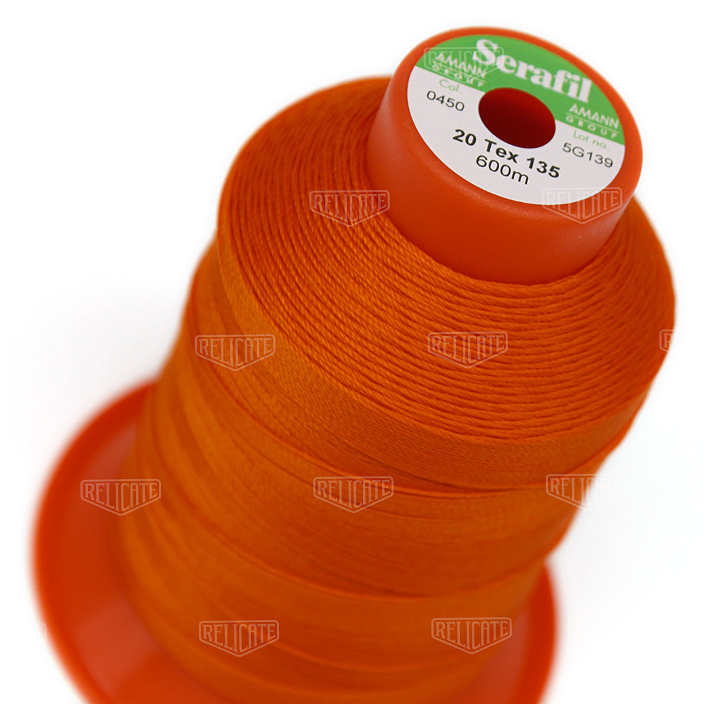 Pinks/Reds/Oranges Serafil Thread 20 (TEX 135) 0450 - Relicate Leather Automotive Interior Upholstery