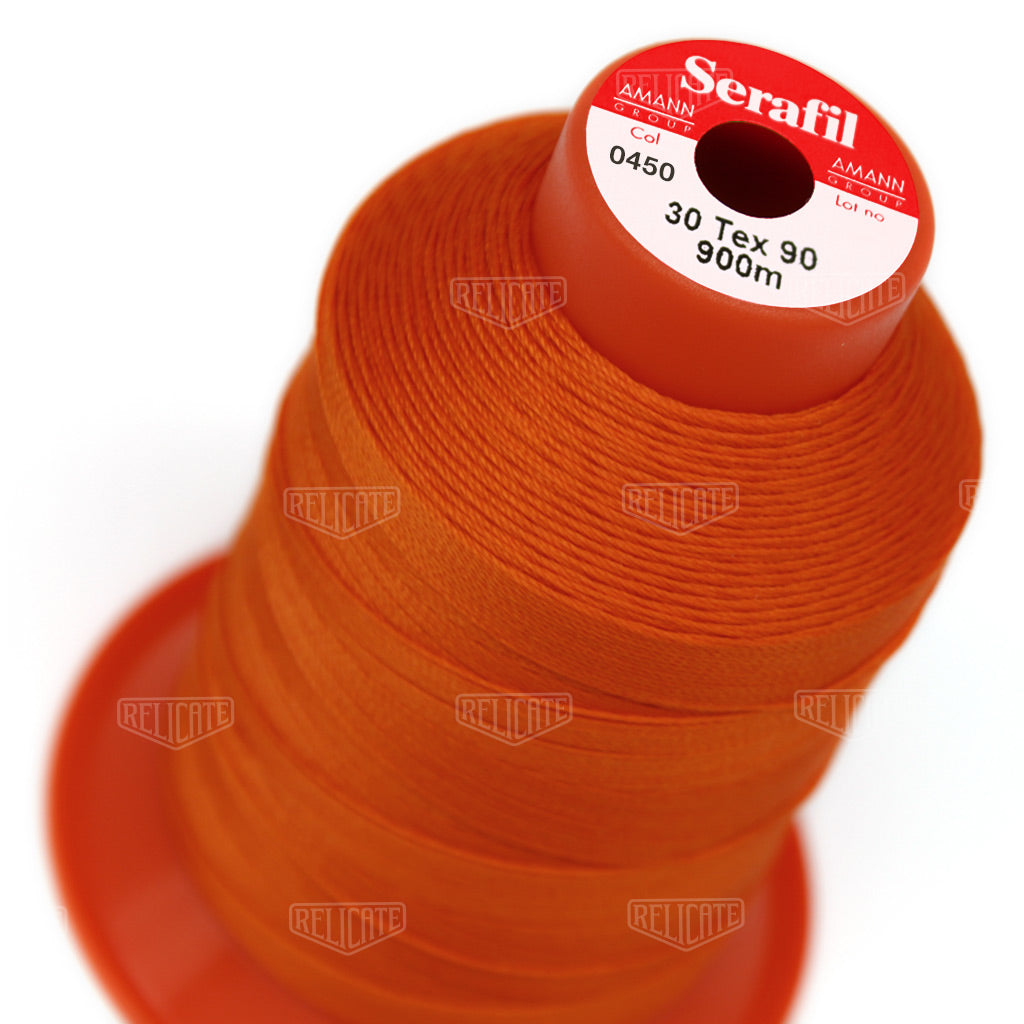 Pinks/Reds/Oranges Serafil Thread 30 (TEX 90) 0450 - Relicate Leather Automotive Interior Upholstery