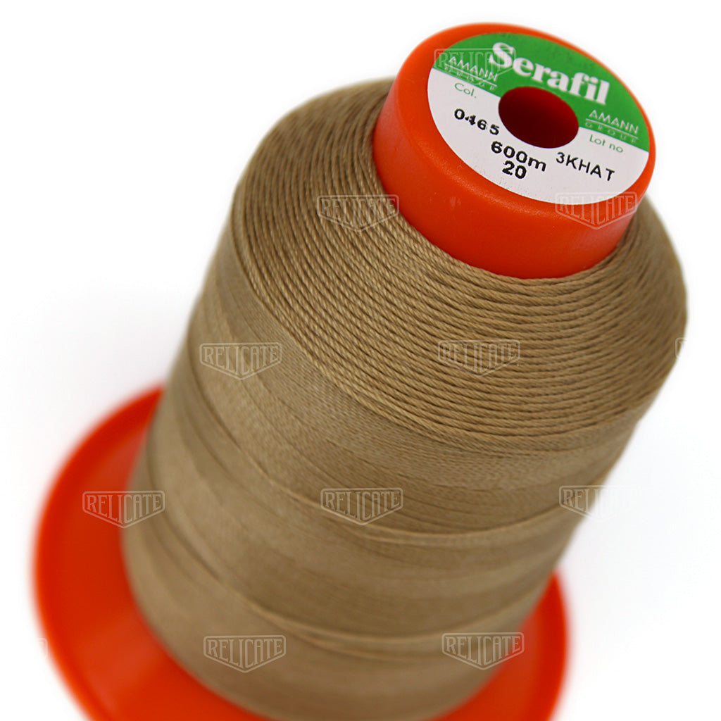 Whites/Browns Serafil Thread 20 (TEX 135) 0465 - Relicate Leather Automotive Interior Upholstery