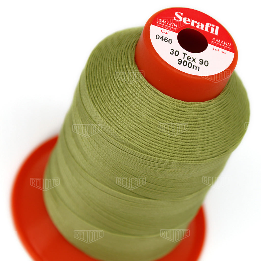 Yellows/Greens Serafil Thread 30 (TEX 90) 0466 - Relicate Leather Automotive Interior Upholstery