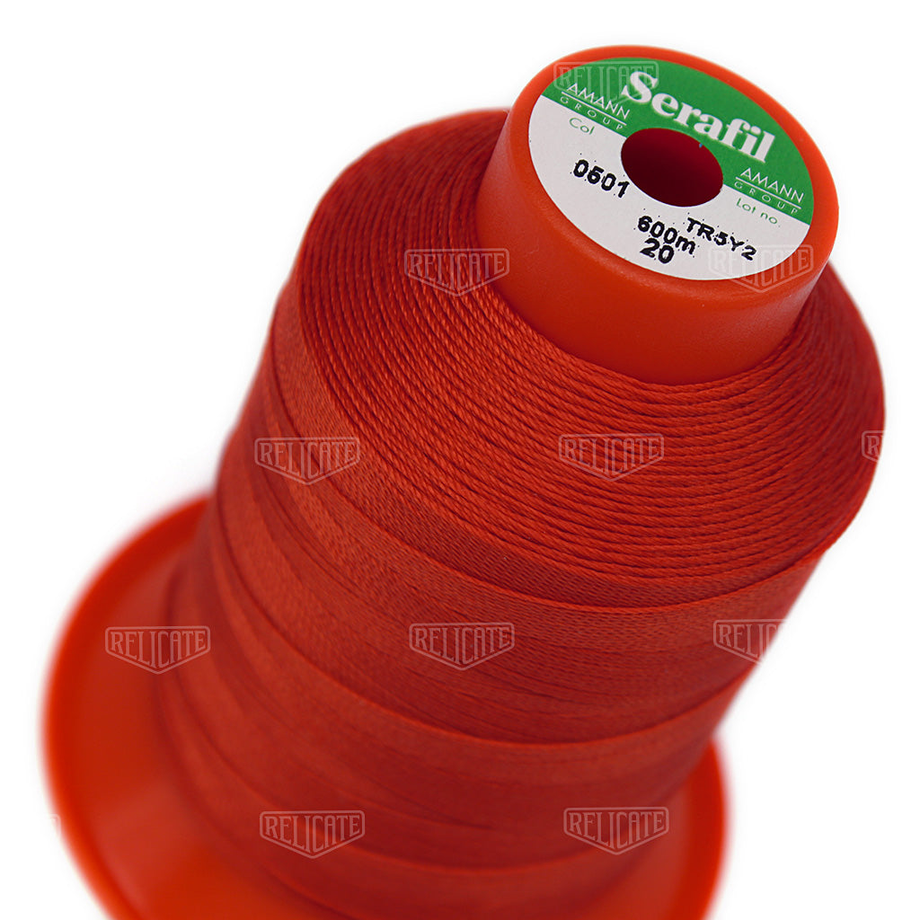 Pinks/Reds/Oranges Serafil Thread 20 (TEX 135) 0501 - Relicate Leather Automotive Interior Upholstery