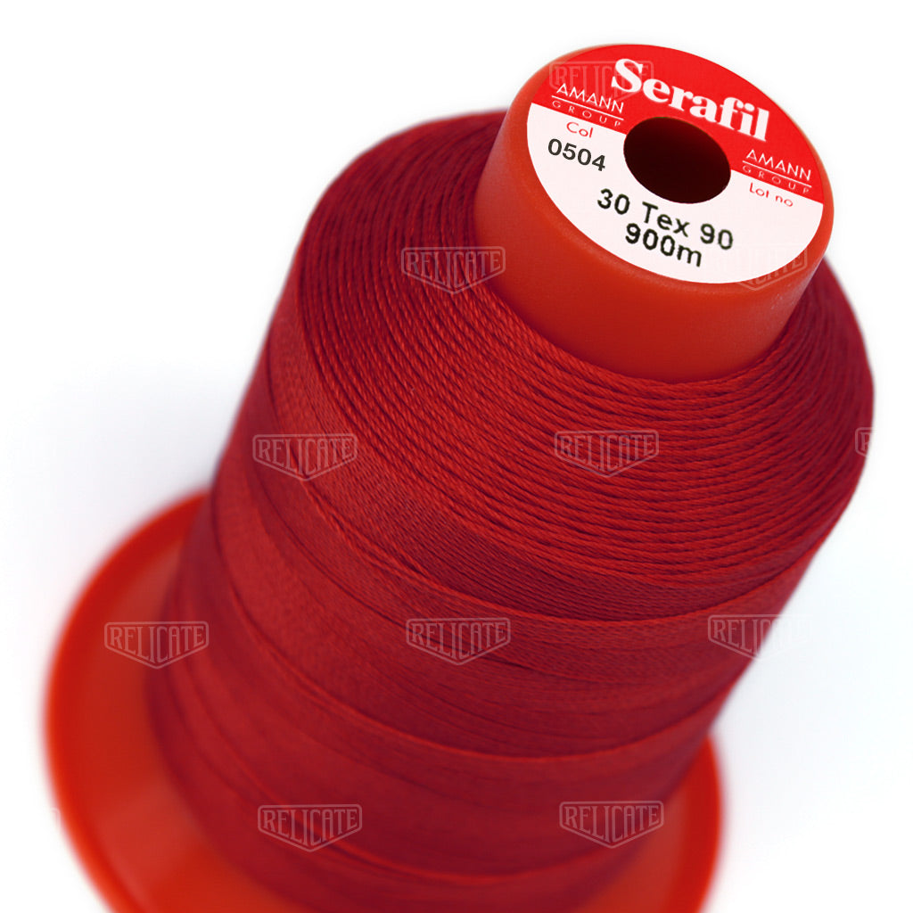 Pinks/Reds/Oranges Serafil Thread 30 (TEX 90) 0504 - Relicate Leather Automotive Interior Upholstery