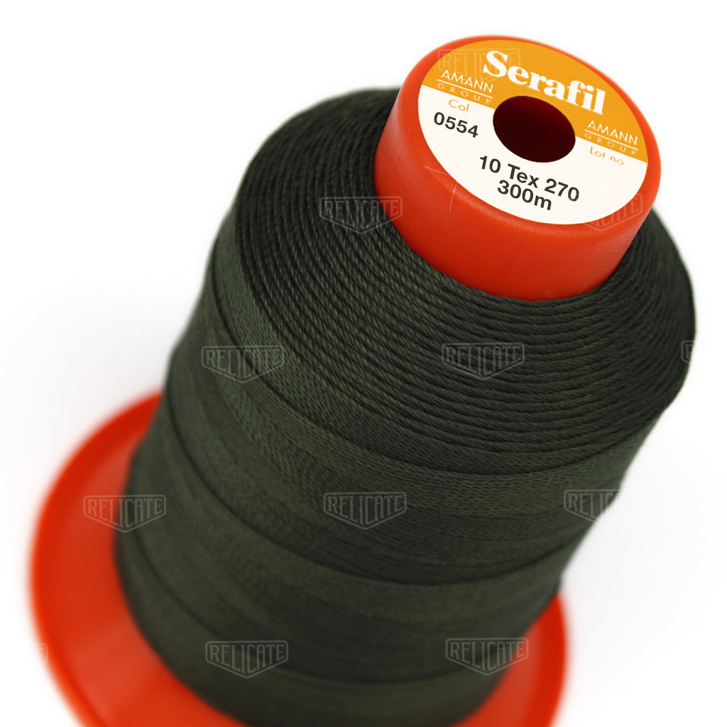 Yellows/Greens Serafil Thread 10 (TEX 270) 0554 - Relicate Leather Automotive Interior Upholstery