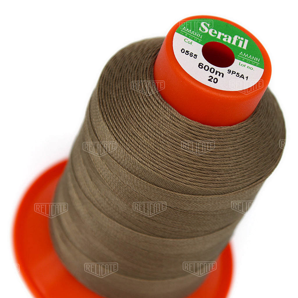 Whites/Browns Serafil Thread 20 (TEX 135) 0565 - Relicate Leather Automotive Interior Upholstery