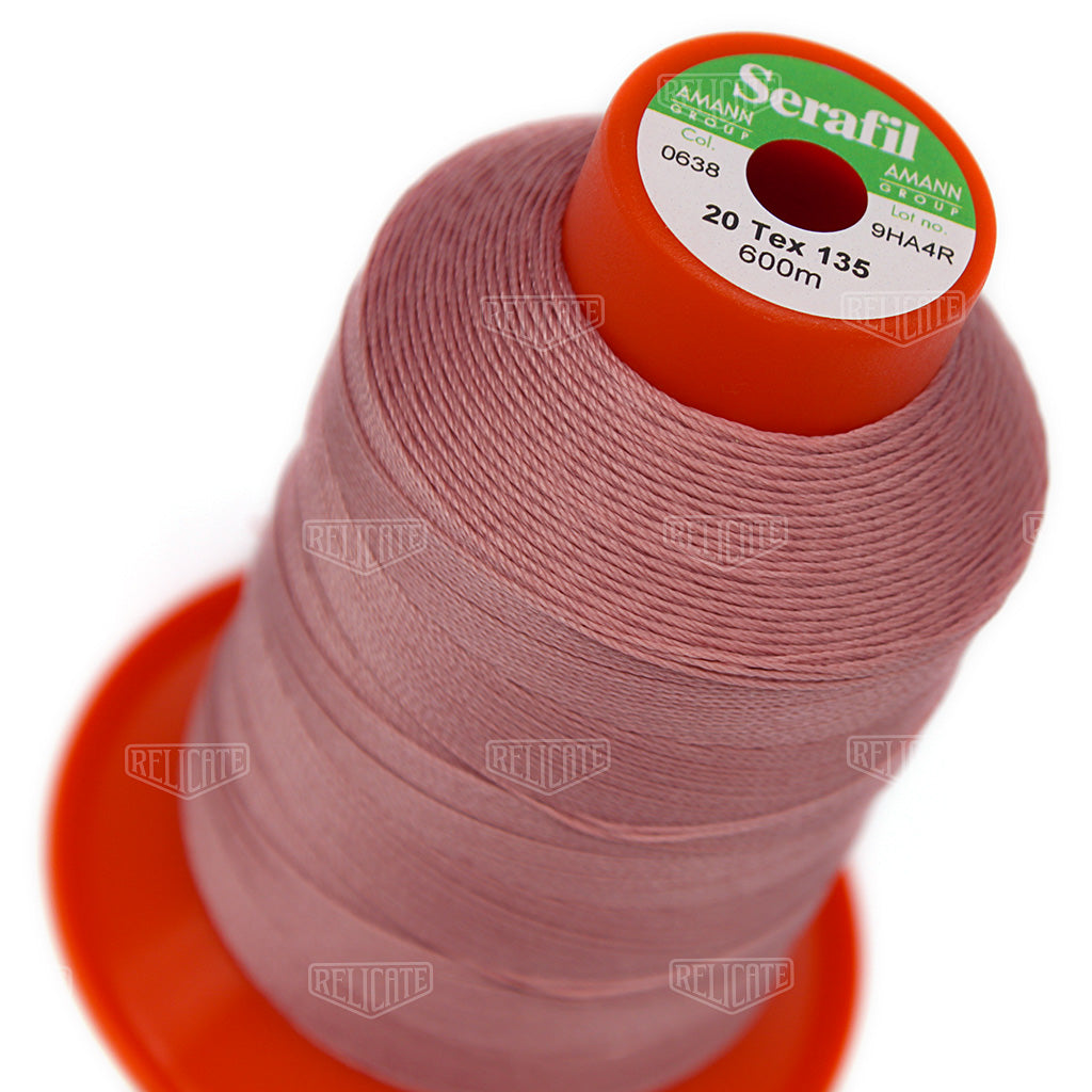 Pinks/Reds/Oranges Serafil Thread 20 (TEX 135) 0638 - Relicate Leather Automotive Interior Upholstery