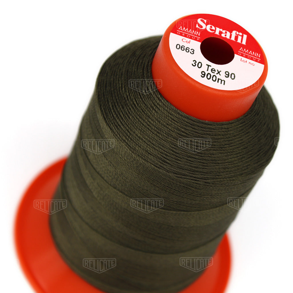 Yellows/Greens Serafil Thread 30 (TEX 90) 0663 - Relicate Leather Automotive Interior Upholstery