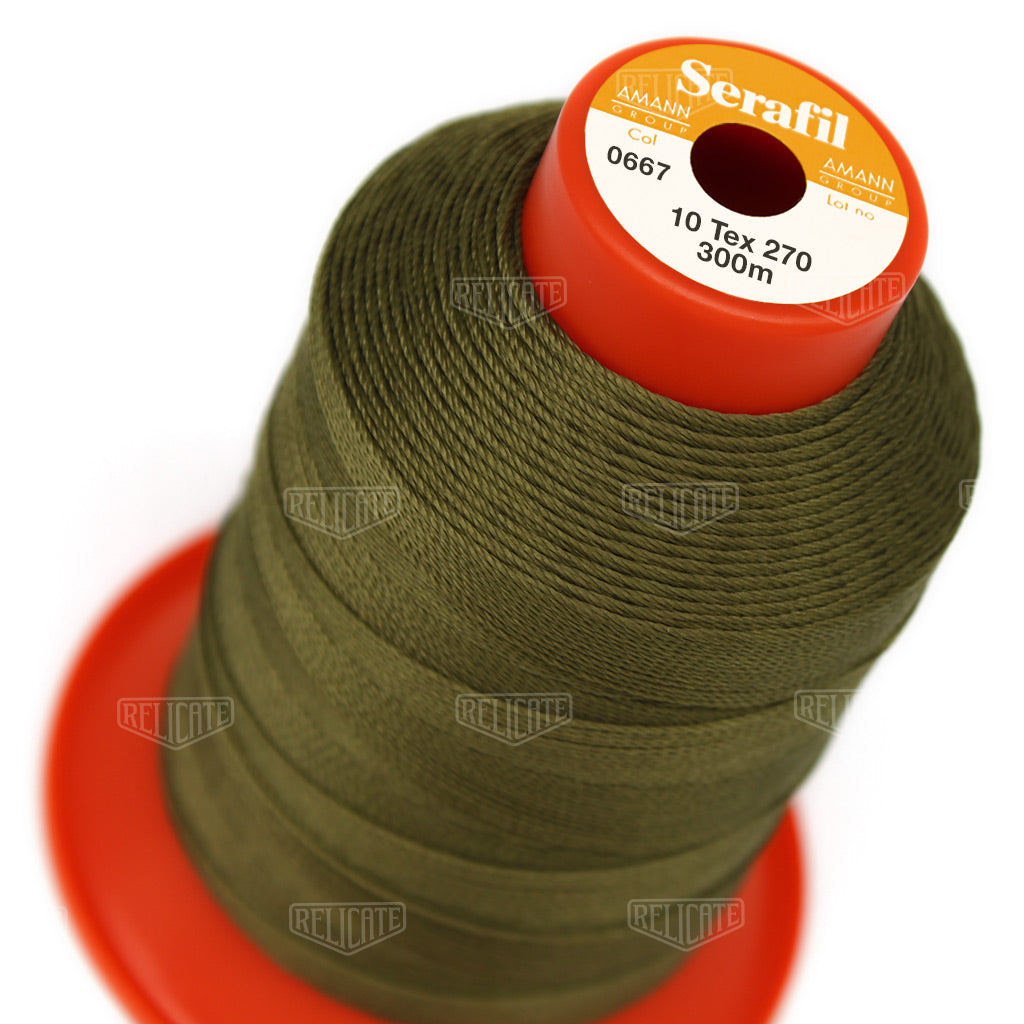 Yellows/Greens Serafil Thread 10 (TEX 270) 0667 - Relicate Leather Automotive Interior Upholstery