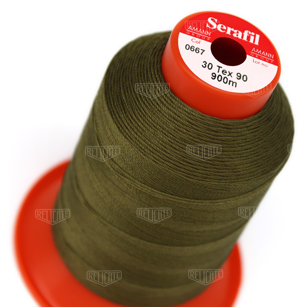 Yellows/Greens Serafil Thread 30 (TEX 90) 0667 - Relicate Leather Automotive Interior Upholstery