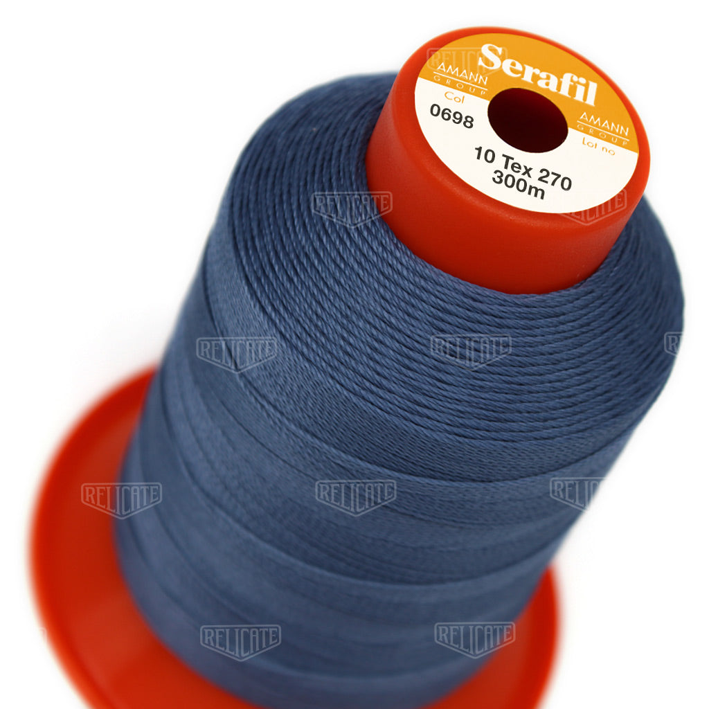Blues/Purples Serafil Thread 10 (TEX 270) 0698 - Relicate Leather Automotive Interior Upholstery