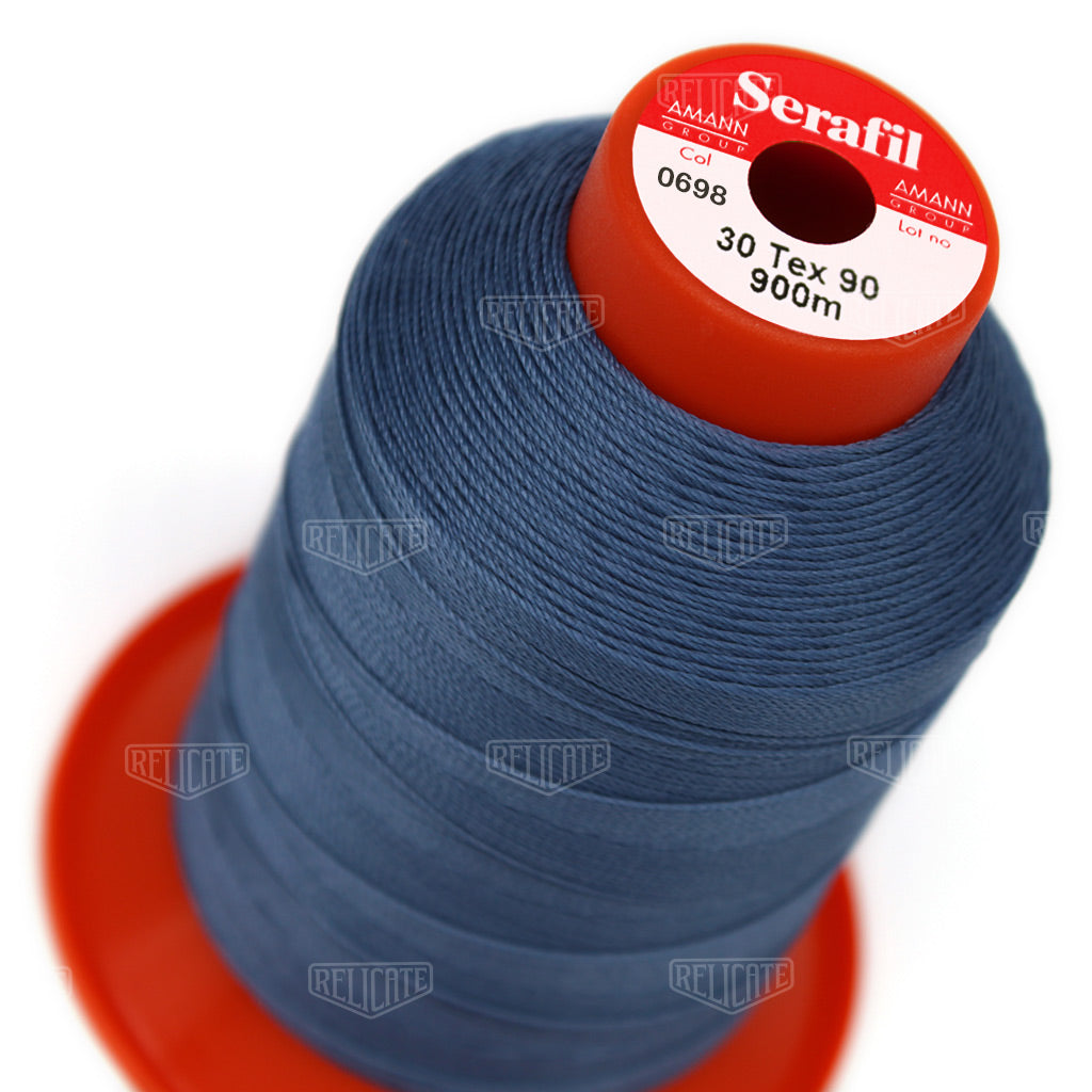 Blues/Purples Serafil Thread 30 (TEX 90) 0698 - Relicate Leather Automotive Interior Upholstery