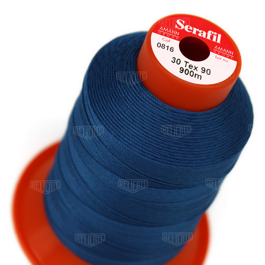 Blues/Purples Serafil Thread 30 (TEX 90) 0816 - Relicate Leather Automotive Interior Upholstery