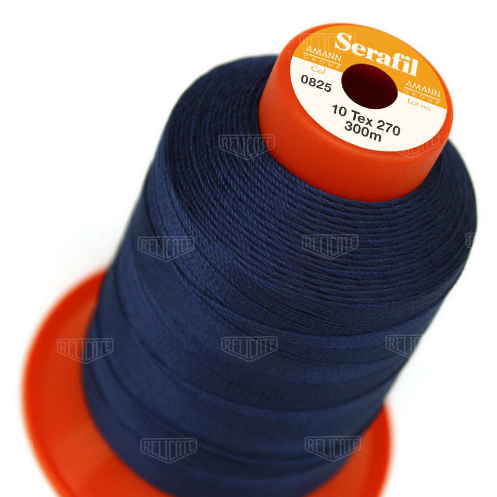 トップス PELLICULE satin gather mini op blue Blues/Purples Serafil Thread 10 (TEX 270) - Relicate
