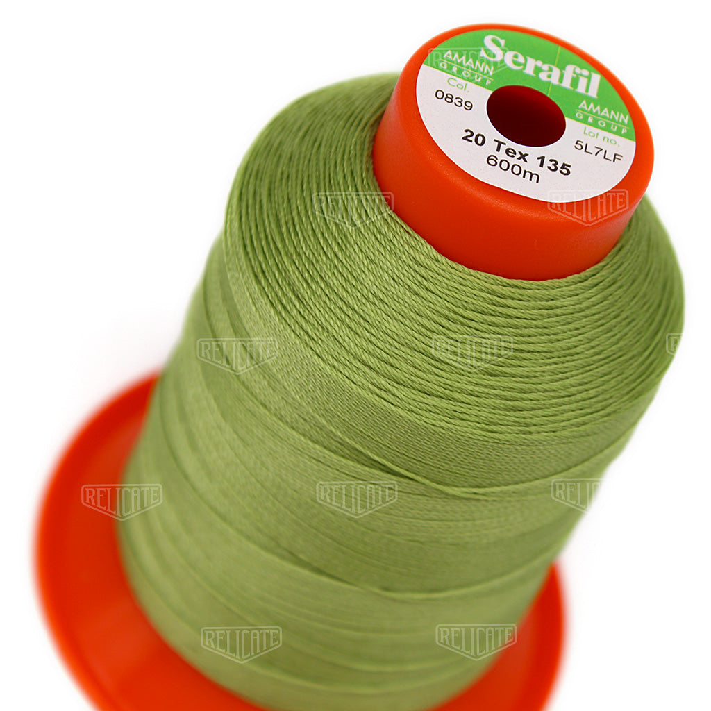 Yellows/Greens Serafil Thread 20 (TEX 135) 0839 - Relicate Leather Automotive Interior Upholstery