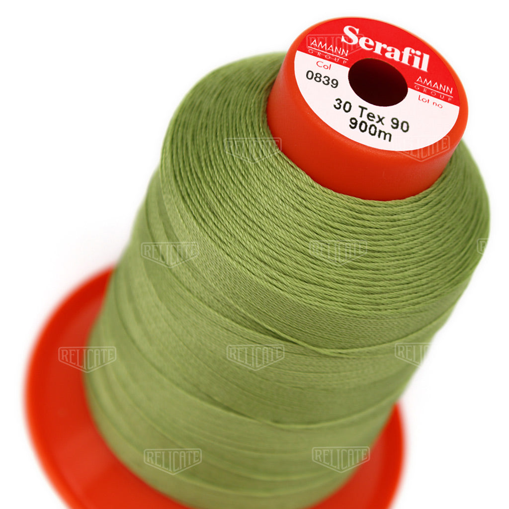 Yellows/Greens Serafil Thread 30 (TEX 90) 0839 - Relicate Leather Automotive Interior Upholstery