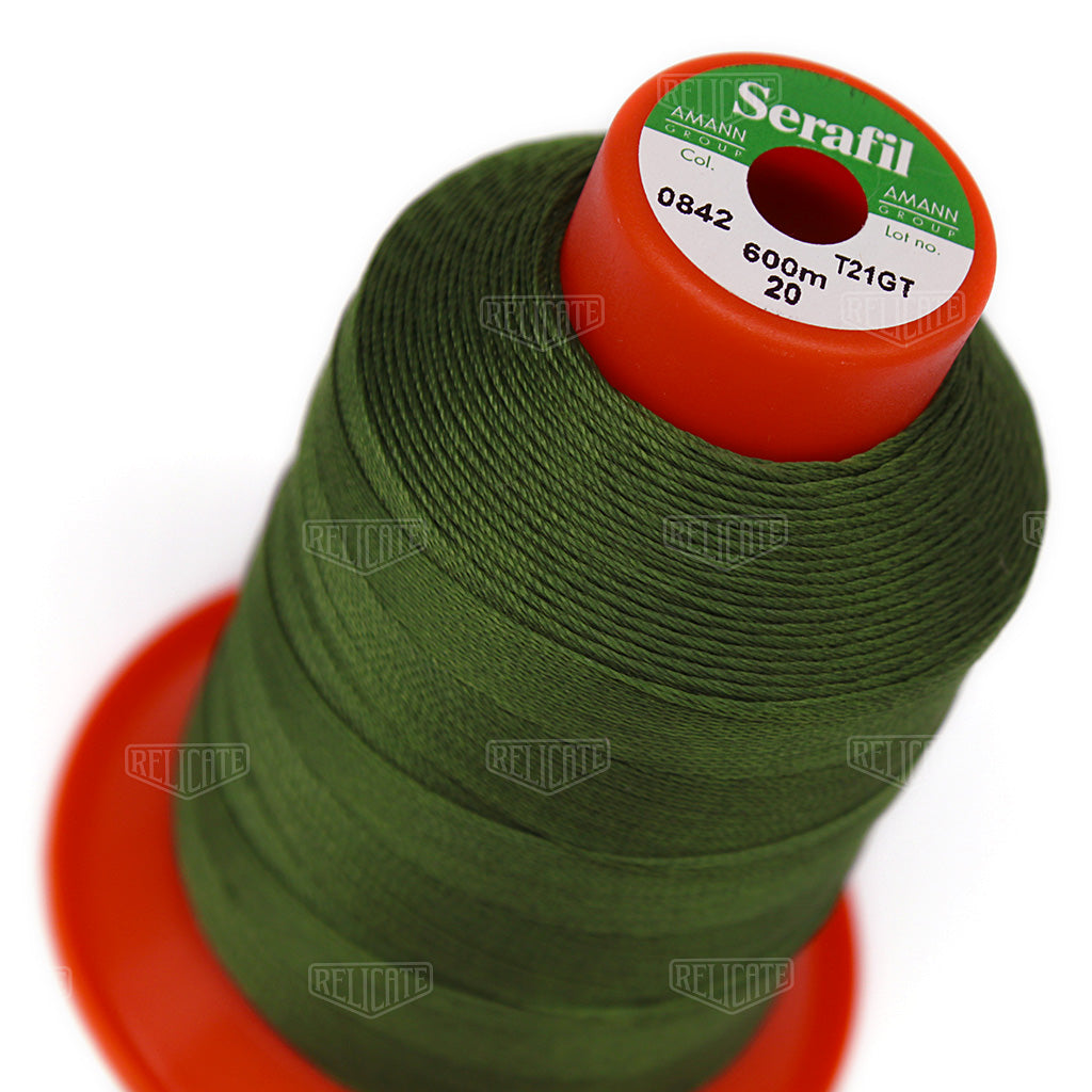 Yellows/Greens Serafil Thread 20 (TEX 135) 0842 - Relicate Leather Automotive Interior Upholstery