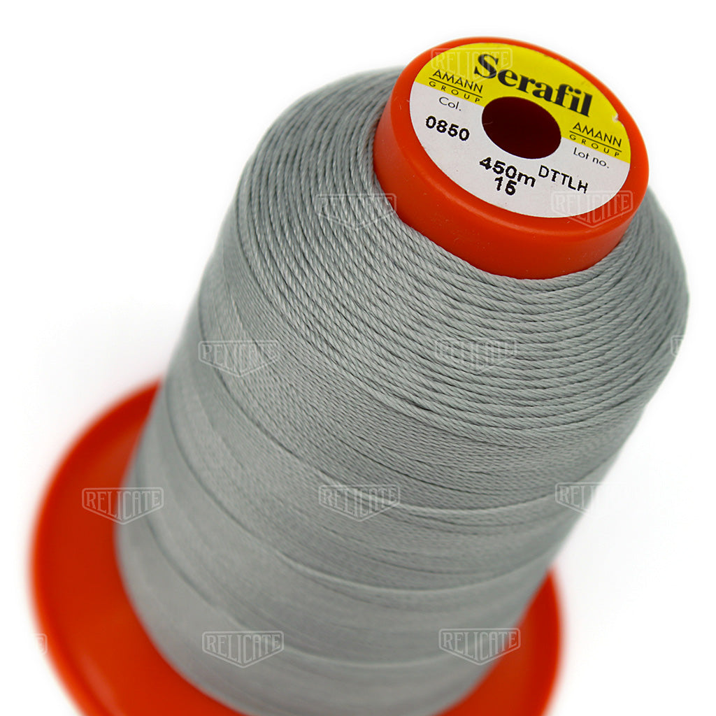 Greys/Blacks Serafil Thread 15 (TEX 210) 0850 - Relicate Leather Automotive Interior Upholstery