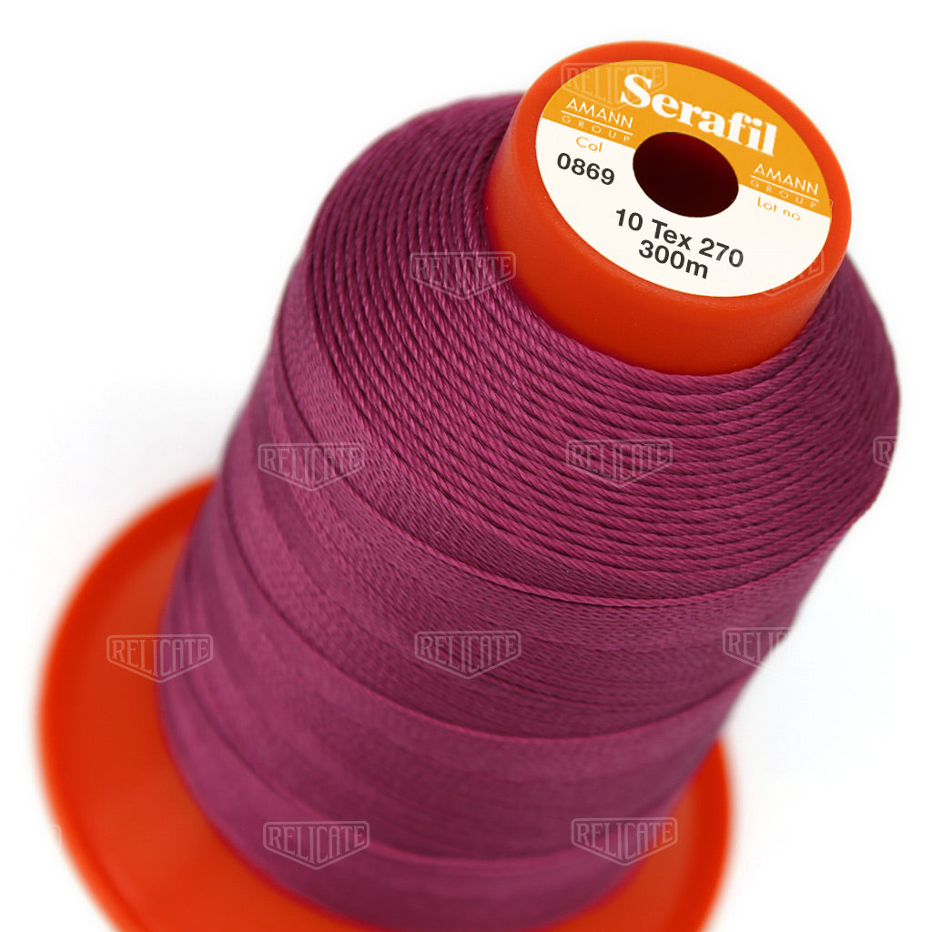 Pinks/Reds/Oranges Serafil Thread 10 (TEX 270) 0869 - Relicate Leather Automotive Interior Upholstery