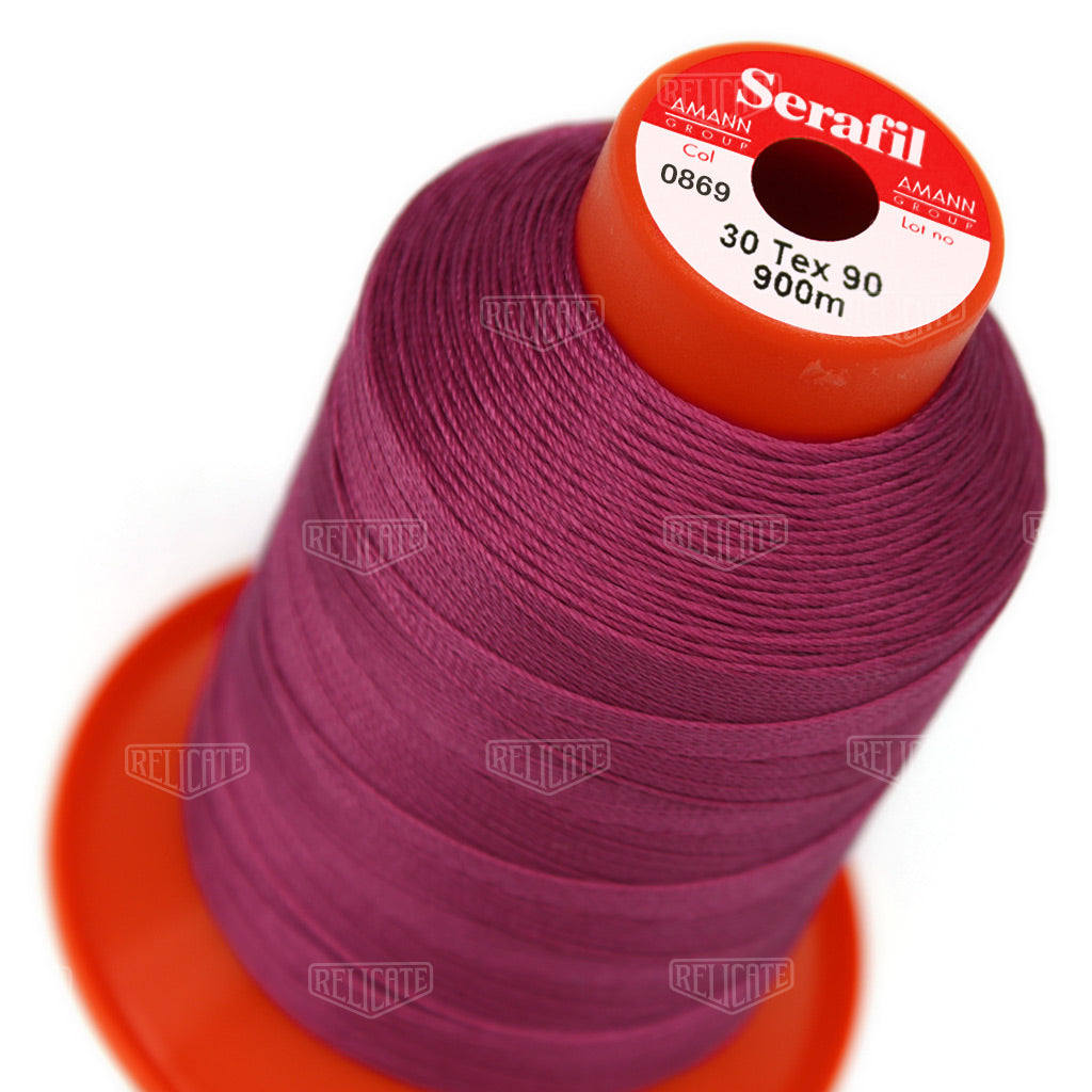Pinks/Reds/Oranges Serafil Thread 30 (TEX 90) 0869 - Relicate Leather Automotive Interior Upholstery