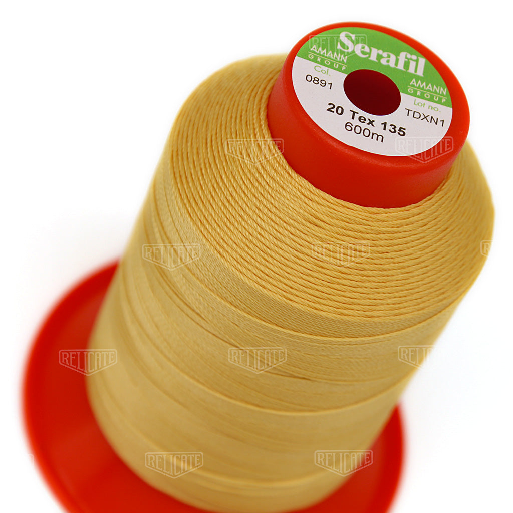 Yellows/Greens Serafil Thread 20 (TEX 135) 0891 - Relicate Leather Automotive Interior Upholstery