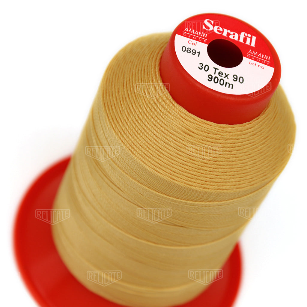 Yellows/Greens Serafil Thread 30 (TEX 90) 0891 - Relicate Leather Automotive Interior Upholstery