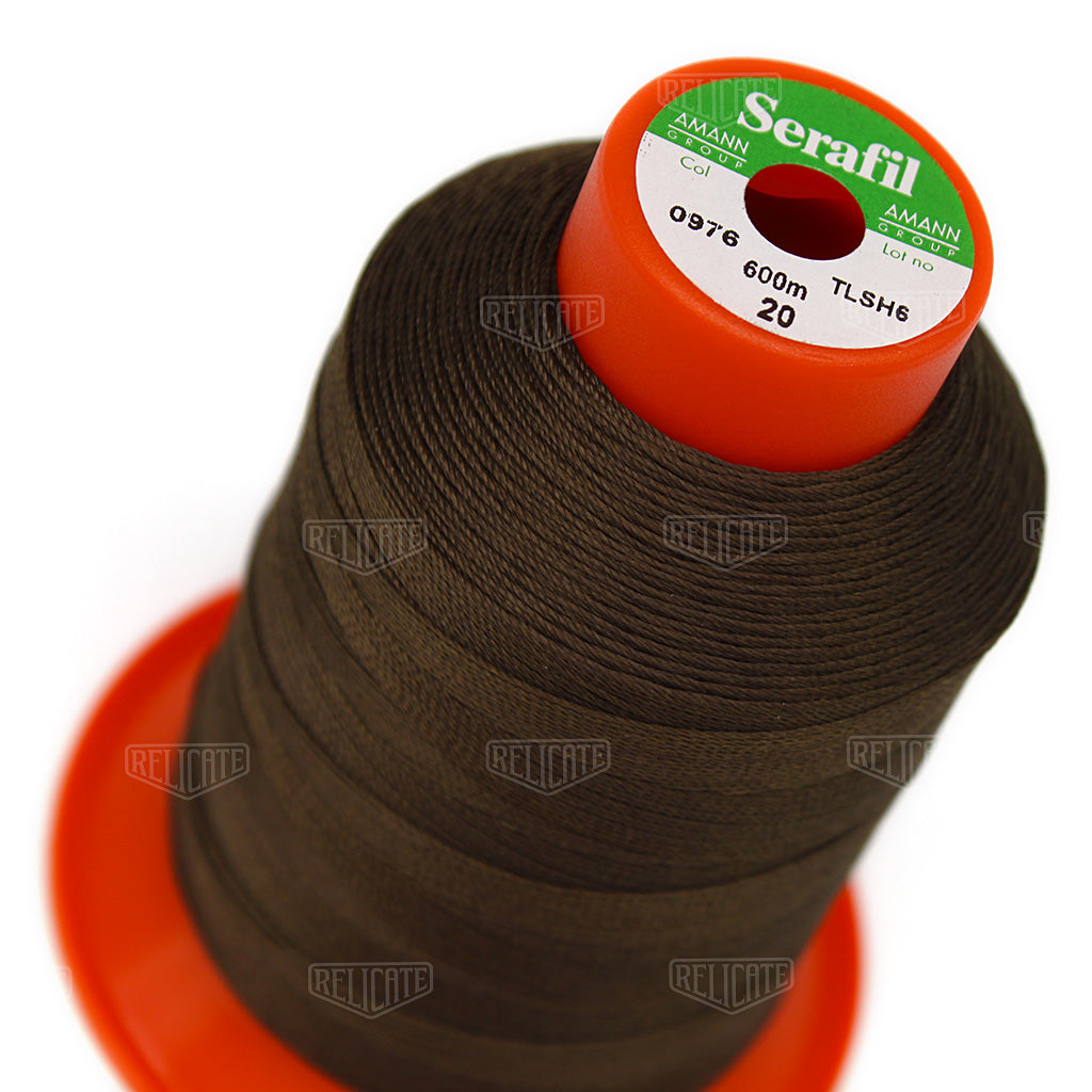 Whites/Browns Serafil Thread 20 (TEX 135) 0976 - Relicate Leather Automotive Interior Upholstery