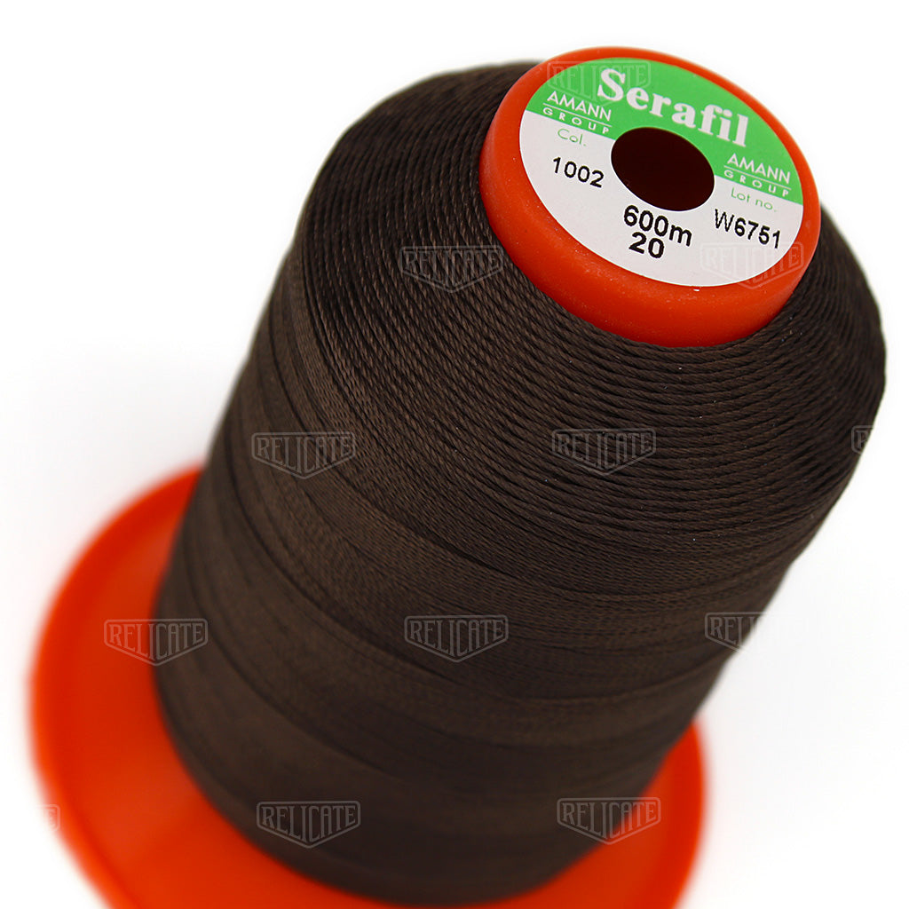 Whites/Browns Serafil Thread 20 (TEX 135) 1002 - Relicate Leather Automotive Interior Upholstery