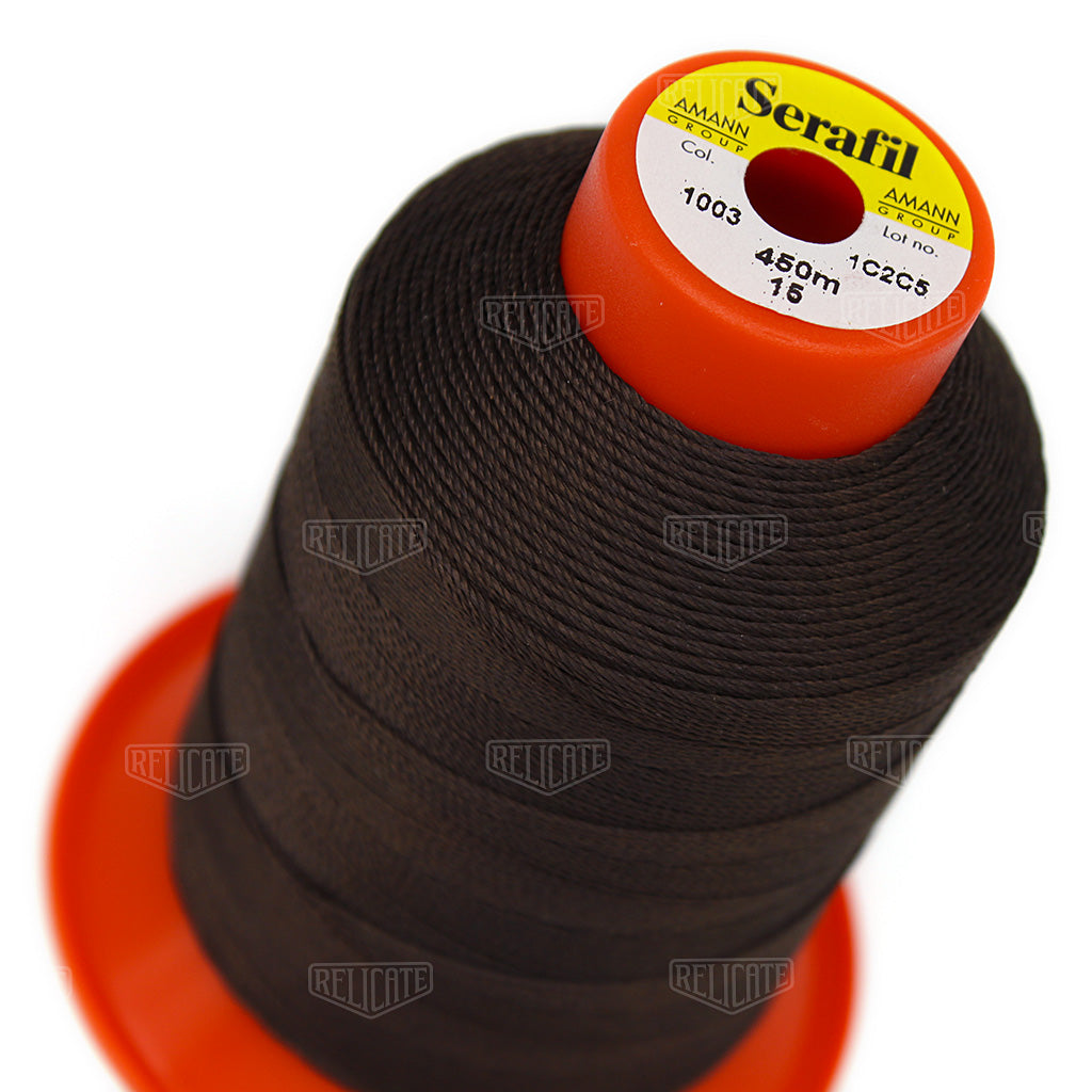 Whites/Browns Serafil Thread 15 (TEX 210) 1003 - Relicate Leather Automotive Interior Upholstery
