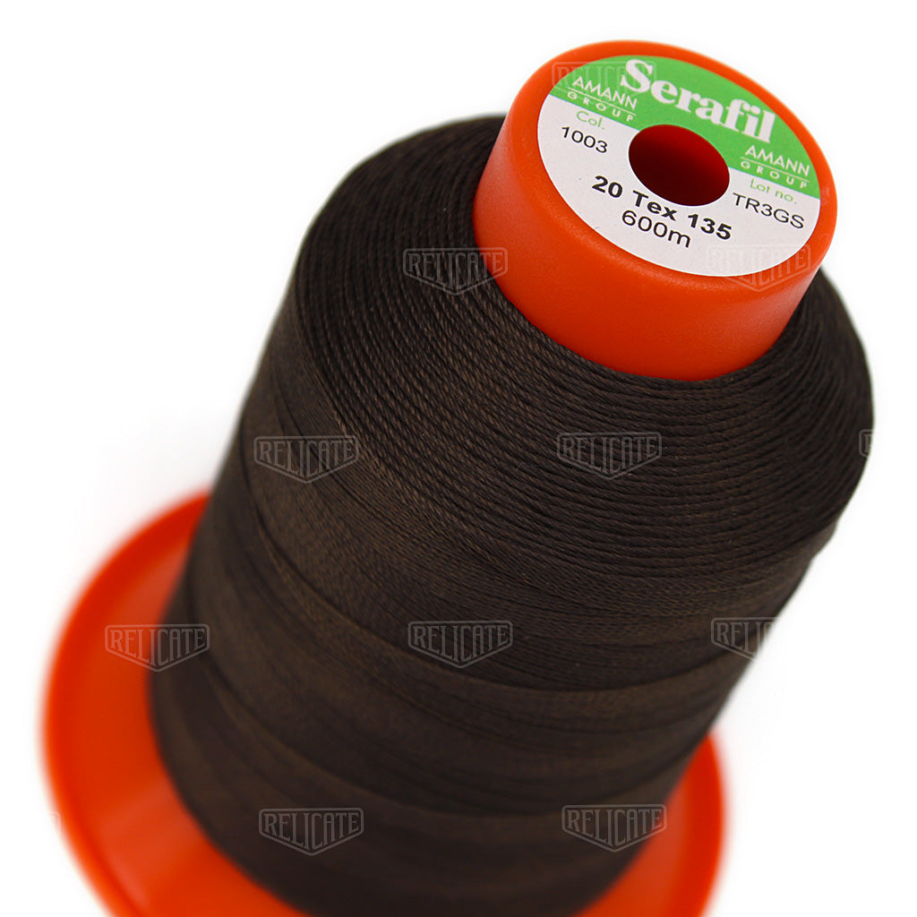 Whites/Browns Serafil Thread 20 (TEX 135) 1003 - Relicate Leather Automotive Interior Upholstery
