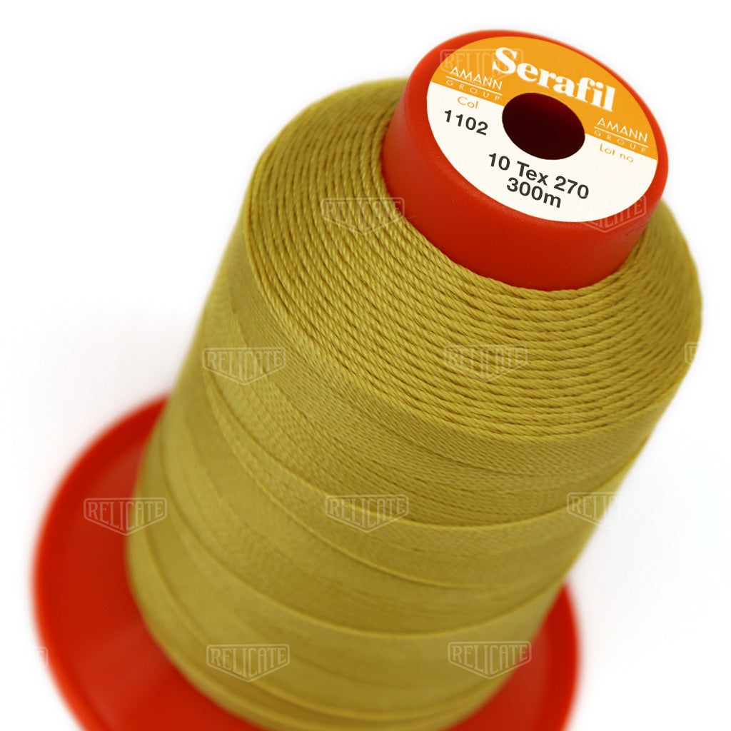 Yellows/Greens Serafil Thread 10 (TEX 270) 1102 - Relicate Leather Automotive Interior Upholstery