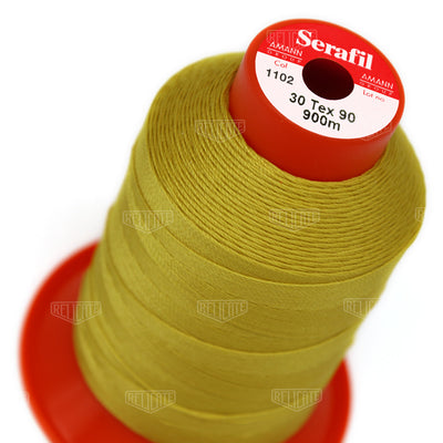 Yellows/Greens Serafil Thread 30 (TEX 90) 1102 - Relicate Leather Automotive Interior Upholstery