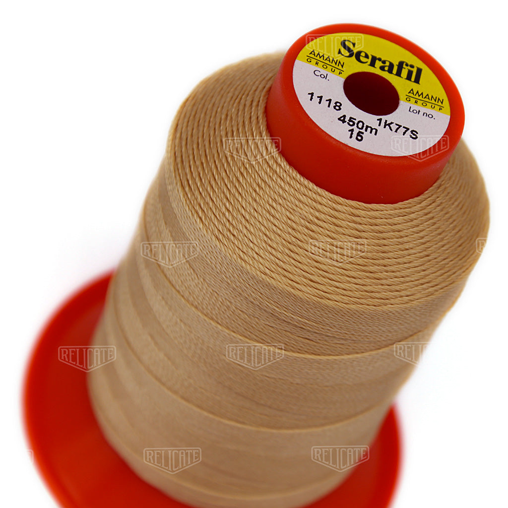 Whites/Browns Serafil Thread 15 (TEX 210) 1118 - Relicate Leather Automotive Interior Upholstery