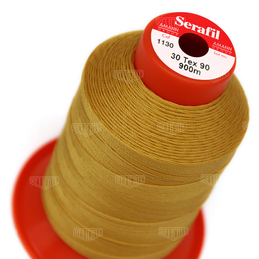 Whites/Browns Serafil Thread 30 (TEX 90) 1130 - Relicate Leather Automotive Interior Upholstery