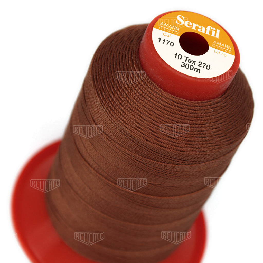 Whites/Browns Serafil Thread 10 (TEX 270) 1170 - Relicate Leather Automotive Interior Upholstery