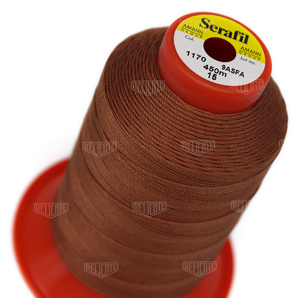 Whites/Browns Serafil Thread 15 (TEX 210) 1170 - Relicate Leather Automotive Interior Upholstery
